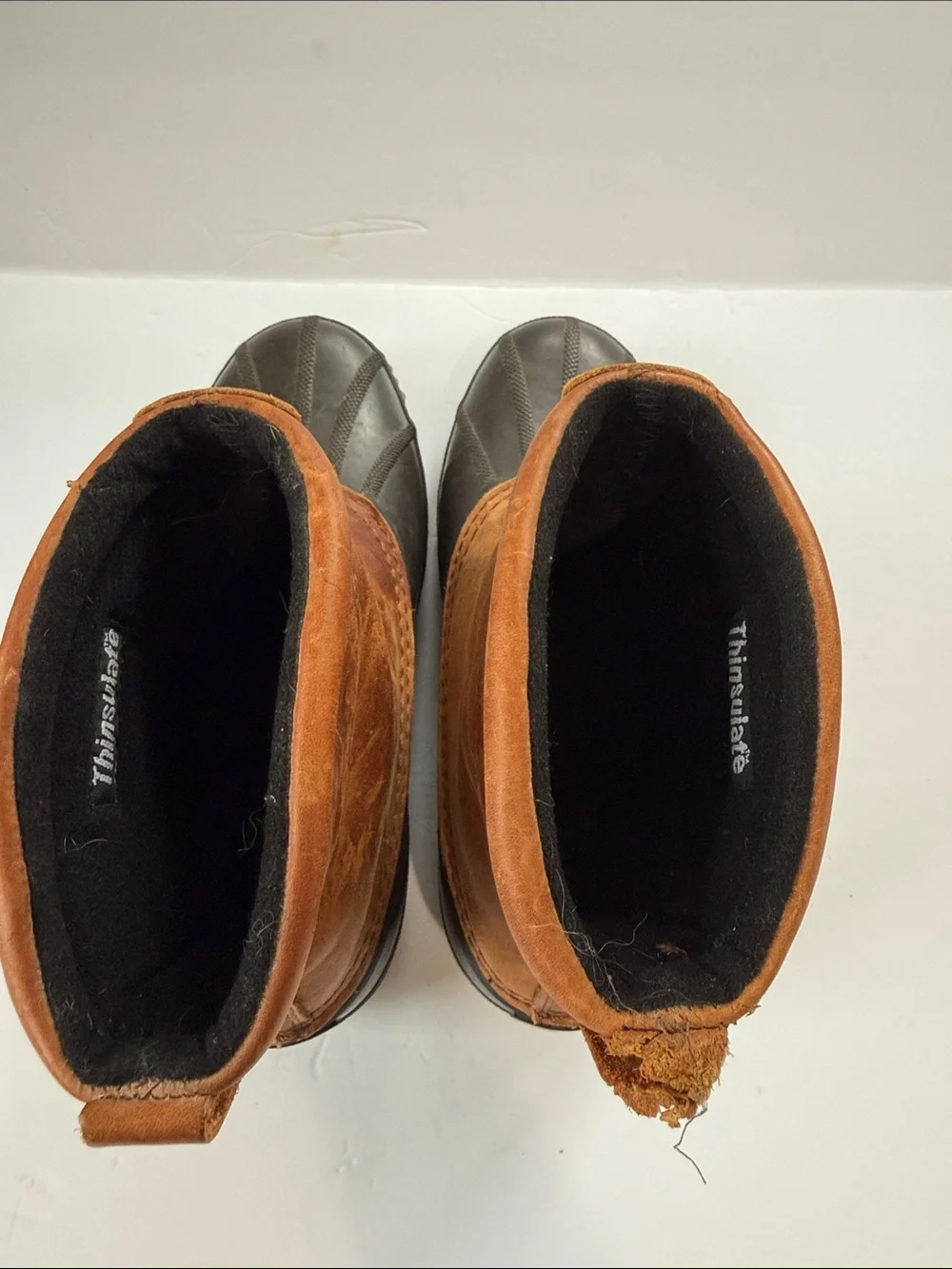 Sorel Men’s Brown Leather and Black Rubber Waterproof Boots